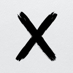 the letter x painted with black paint