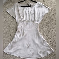 This Dress Is Super Cute With A Tie Back Detail. It’s A Champagne Color - Great For The Holidays. Very Flattering Fit. Champagne Color, Free People Dress, Tie Backs, Free People, Super Cute, Satin, Mini Dress, Womens Dresses, Women Shopping