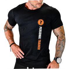 Camiseta Personal Trainer Em Dry Fit Academia Ed, Física P01 Fitness Logo, Typography Tshirt, Sport T Shirt, Personal Trainer, Shirt Designs, Top Outfits, Magazine, Mens Graphic Tshirt