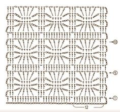 the diagram shows how to make a crochet pattern