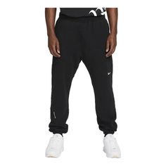 Nike x Drake x NOCTA Fleece Pants 'Black' DV3912-010 (Men's/Loose Fit/Solid Color) Nike Streetwear Pants With Comfort Waistband, Nike Pants With Comfort Waistband For Streetwear, Black Tapered Joggers With Hip Pockets, Nike Black Sporty Cargo Pants, Black Tapered Leg Sportswear Pants, Nike Black Sweatpants For Streetwear, Nike Athleisure Tapered Leg Pants, Nike Athleisure Pants With Tapered Leg, Nike Relaxed Fit Sports Pants