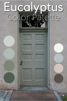 an image of a door with color palettes