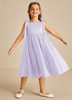 Let your flower girl have fun walking down the aisle while tossing petals in our Matte Satin A-line dress, Chelsie. The shoulder ties into a beautiful bow while the gathered skrit is perfect for twirling an dancing. Flower Girl Dresses Simple, Lavender Flower Girl Dress, Satin Flower Girl Dresses, Lilac Flower Girl Dresses, Tea Length Flower Girl Dress, Flower Girl Dresses Blue, Satin Flower Girl Dress, Fun Walk, Pink Flower Girl Dresses