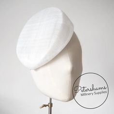 Betty is what we like to call a modern pillbox. Instead of having straight sides, this white hat base has a gentle slope to one side and finishes off at a slight point. It looks great positioned at many angles and is finished on the inside with a petersham ribbon edge. Can be attached to the head with elastic, hair comb or headband (not included).Measurements:Width: 16.5x18.5cm (6.4x7.2 inches)Height at tallest ridge: 5.5cm (2.1 inches)We have hundreds of different hat bases available! To see th Elastic Hair Comb, Sinamay Fascinator, Millinery Supplies, Easter Hats, Hat Base, Different Hats, Fascinator Hat, Millinery Hats, White Hat