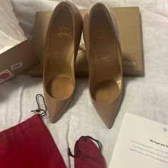 Worn Only 3 Times!! They Are A Bit Too Tight For My Feet! Pigalle Follies 100 Patent Leather Size 40 Heels! Come With Original Box, Shoe Duster, And Replacement Heels. Christian Louboutin Pigalle 100, Christian Louboutin Pigalle Follies, Pigalle Follies, Louboutin Pigalle, Christian Louboutin Pigalle, Christian Louboutin Shoes, Shoes Women Heels, Patent Leather, Christian Louboutin