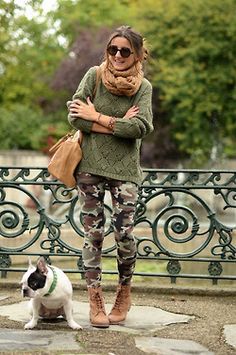 . Camouflage Outfits, Dream Fashion, Camo Outfits, Camo Fashion, Fashion Statements, Workout Outfits, Camo Leggings, Fall Winter Outfits, Military Fashion