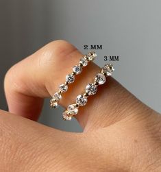 Lab Grown Diamond Bubble Band Wedding Ring Full Eternity Lab Diamond Wedding Band 2 & 3 mm Round Cut Lab Created Diamond Engagement Ring by Panzorajewel on Etsy