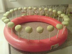 cake pops are arranged in the shape of a circle