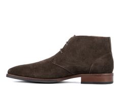 The Aldwin dress chukka boot is an elegant, stylish choice that will elevate any formal look. Crafted from premium quality suede, this lace-up boot offers a luxe feel and guarantees a neat fit for the modern gent. Premium quality Suede upper, Lace up closure for secure fit,1.1\ stacked block heel height,4\ shaft height,11\ shaft circumference, Soft square toe, Leather / Cotton combination footbed, Rubber outsole | Men's Vintage Foundry Co Aldwin Dress Chukka Boot in Brown Size 10 Vintage Leather High-top Chukka Boots, Leather Wingtip Chukka Boots For Semi-formal Occasions, Semi-formal Leather Chukka Boots With Suede Lining, Semi-formal Suede Chukka Boots With Plain Toe, Semi-formal Suede Chukka Boots, Chukka Boots Men, Chukka Boot, Boots Brown, Formal Looks