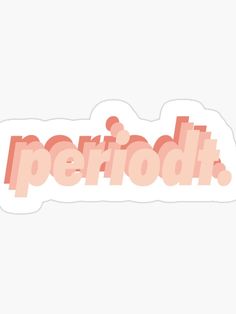 the word perfoddt in pink and orange sticker on a white background