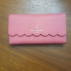 Pink Leather Wallet & Magnetic Comes With A Kate Spade Phone Case For Iphone 7 Brand New With Tags ~ Pink Wallet Pouch With Cell Phone Pocket, Pink Wallet With Cell Phone Pocket In Pouch Shape, Pink Wallet With Cell Phone Pocket, Trendy Pink Leather Wallets, Chic Pink Wallet For Everyday Use, Chic Pink Wallets For Everyday Use, Pink Leather Clutch Wallet, Chic Pink Travel Wallet, Everyday Pink Wallets With Cell Phone Pocket