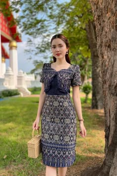 Dress Lurik Modern, Model Dress Tenun, Dres Batik, Model Batik, Filipiniana Dress Modern Simple, Batik Dress Modern Simple, Dress Batik Modern Fashion Style, Dress Batik Modern