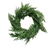 a green wreath on a white background