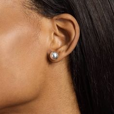 It doesn't get much more classic than our ball stud earrings. The gleaming, polished spheres are crafted of hollow sterling silver for a lightweight, wearable feel. From brunch to boardroom, these ball stud earrings will be your everyday essential. Ball Stud Earrings, Everyday Essentials Products, Stud Earrings, Sterling Silver, Silver