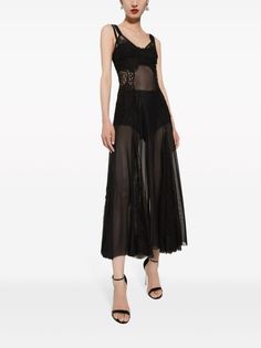 Slip Dress With Lace, Wide Leg Jeans Cropped, Tulle Midi Dress, Dolce Gabbana Dress, Midi Dress Black, Midi Slip Dress, Maxi Slip Dress, Midi Cocktail Dress, Midi Sheath Dress