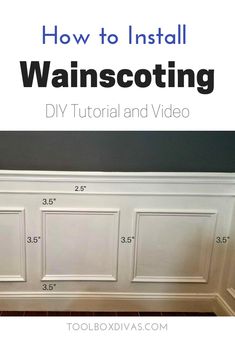 how to install wainscoting on the wall