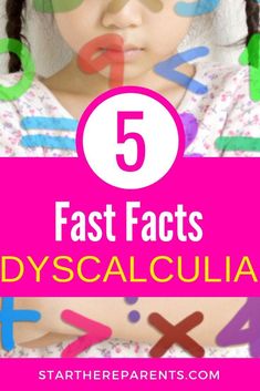 Does your child struggle with numbers, number sense and simple math despite repeated practice and your best efforts? Investigate whether she has the learning difference dyscalculia. Find out key points for families on signs and symptoms, diagnosis, treatment and long term prospects. #dyscalculia #learningdifferences Special Education Accommodations, Math 8, Fast Facts, Simple Math, Math Tricks, Number Sense