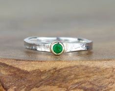 Wide Cabochon Emerald 4mm Silver and Gold Ring May Birthstone Cabochon Bezel Green Emerald Gemstone Ida Storybook Ring Handmade in UK - Etsy UK Silver-colored Stackable Emerald Ring, Stackable Silver Emerald Ring, Cabochon Emerald Ring Gift, Gift Cabochon Emerald Ring, Green Cabochon Emerald Ring For Anniversary, Silver Emerald Jewelry With Bezel Setting, Silver Emerald Ring With Bezel Setting, Green Emerald Cabochon Ring For Anniversary, Silver Emerald Cabochon Ring