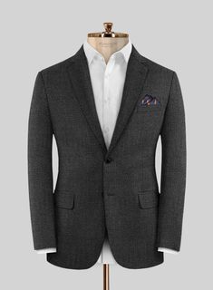 Stay up-to-date with the latest fashion trends by choosing our Italian Wool Catias Suit. This impeccable outerwear choice is expertly tailored using pure premium wool fabric, designed to make you feel stylish and empowered while providing lasting comfort and a timeless look. The suit comes in a flattering black color with a bird's eye pattern, making it a sharp statement piece whether you're bound for the office or attending a formal gathering. 
 
 Look features a 2 button jacket with notch lape Tailored Single-button Tweed Jacket With Notch Lapel, Black Single-breasted Tailored Tweed Jacket, Single-breasted Wool Suits With Lapel Collar, Luxury Single-breasted Tweed Jacket With Lapel Collar, Single-breasted Wool Tweed Jacket With Lapel Collar, Grey Tweed Suit, Green Velvet Jacket, Herringbone Tweed Jacket, White Linen Suit