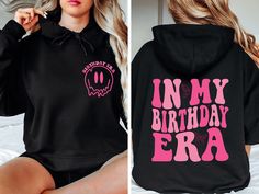 In My Birthday Era Hoodie, Birthday Girl Hoodie, Birthday Era Hoodie, In My Birthday Era, Birthday Gift, Eras Tour Birthday, Birthday Hoodie How can I order? 1️) Please review all the information provided before placing an order 2️) Select the Hoodie type and size. 3️) Select the color of the Hoodie using the following options. 4️) Need more Items? Add the current item in the cart. And If you like to add more items to your order please press the back button and repeat steps 1-4 again. 5️) Once all your desired items are in your cart you may complete your order by entering your payment method, desired shipping address and click submit. When will my product arrive? Processing Time: 1-3 days During holidays please expect delays as the amount of orders are slightly higher than usual, although Birthday Long Sleeve Hoodie With Letter Print, Birthday Letter Print Long Sleeve Hoodie, Long Sleeve Hoodie With Letter Print For Birthday, Winter Birthday Hoodie With Letter Print, Hooded Letter Print Sweatshirt For Birthday, Hooded Sweatshirt With Letter Print For Birthday, Winter Birthday Hooded Hoodie, Girl Hoodie, Youth Hoodies