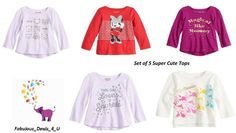 Baby Girls 12 mo Set of 5 Graphic Tees Jumping Beans Disney Minnie, Animal, Sparkle She will look adorable in these super cute baby girls graphic tees.   BRAND NEW You will get the following 5 tops in size 12 months: 1. Lavender "This Girl Likes to Sparkle" Swing Tee 2. Berry "Magical Like Mommy" Swing Tee 3. Plum Multi Animal Swing Tee with Cats, Dog, Horse, and other animals 4. Disney's  Minnie Mouse peace love joy Raglan Tee - Red 5. Disney's  Minnie Mouse Raglan Multi-color white Graphic Tee Cute Long Sleeve Minnie Mouse T-shirt, Cute Minnie Mouse Long Sleeve T-shirt, Playful Long Sleeve Minnie Mouse Top, Pink Long Sleeve Minnie Mouse Top, White Graphic Tee, Girls Graphic Tee, Jumping Beans, Raglan Tee