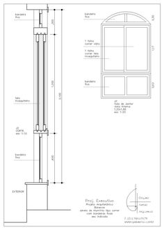 an architectural drawing shows the details for a window and door frame, with measurements on each side