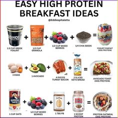 Breakfast meals that are easy to make and high in protein‼️ Making food in the morning can be hard when you don’t have the time. These are high in protein, easy and quick to make ✅ By @eddiespitaletta #breakfast #protein #mealplan #heathyfood Reposted from @healthhustlerz