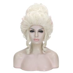 Category:Synthetic Wig; Gender:Women's; Wig Type:Cosplay Wig; Occasion:Daily Wear,Party / Evening,Vacation,Daily,Cosplay Costumes; Age Group:Adults; Color Shade:Blonde; Hair Material:Synthetic Hair; Cap Construction:Machine Made; Texture:Curly; Length:Long; Features:Comfortable,Cosplay,Fashion,Easy to Carry,Soft; Heat Resistant:Yes; Listing Date:07/24/2023; Cap Circumference:; Front to Back:; Nape of Neck:; Side to Side Across Forehead:; Side to Side Over Top:; Temple to Temple Across Back:; Hai Wig Updo, Victorian Dress Costume, Cosplay Fashion, Cheap Costumes, White Blonde, Retro Party, Wigs Online, Costume Wigs, Dress Costume