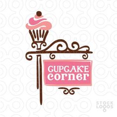 a cupcake shop sign with the words cupcake corner