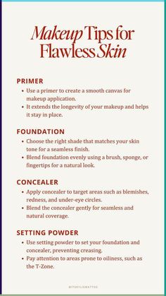 Makeup Tips for Flawless Skin | Beauty Routine, Makeup Products, How To Guide Teaching Makeup, Prep Skin For Makeup, Quick Makeup Tutorial, Setting Powders, Model Tips, Essential Makeup, Makeup Tip, Routine Skin, Wellness Club