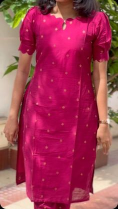 Cute Neck Design For Kurti, Kurta Simple, Kurthis Models Latest For Stitching, Simple Kurti Pattern, Back Frock Designs, Kurti Design For Stitching, Kurti Tops Designs, Neck Design Churidar, Salwar Models