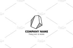 an abstract logo with a tie on the corner and text that reads, company name tagline is here