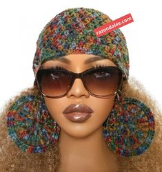 Cute hat alert 😍 Fits snug and stretches to  the size of your head  Acrylic yarn  Earrings in photo are approx 4 inches in diameter with a 6 inch drop including the beads Please note that photos are of a mannequin. Your fit will vary depending on the size of your head. "Man looks at the outward appearance, but the Lord looks at the heart" 1Samuel 16:7  Thanks for looking! Thanks for looking! Handmade Multicolor One Size Headwrap, Handmade Multicolor One-size Headwrap, Adjustable Handmade Multicolor Headwrap, Handmade Multicolor Adjustable Headwrap, Adjustable Multicolor Handmade Headwrap, Multicolor One Size Headband Hat, Multicolor Headband Hat, Adjustable Multicolor Hat With Ear Flaps, Crochet Skull Cap