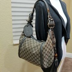 Hardly Worn Gucci Purse. Very Clean. The Only Thing That Gives Any Wear Away Are Small Bends In Leather Straps, But Not Too Much. Purse Spent 99% Of Its Life In A Dustbag On A Shelf. Was Taken Out Only On Few Special Occasion. No Visible Tears Or Dirt On Bag. The Leather And Hardware On This Bag Are Exquisite. Original Dustbag Included. 100% Authentic. Purchased In Neiman Marcus Northbrook, Il Gucci Bucket Bag, Leather Drawstring Bags, Gucci Padlock, Gucci Vintage Bag, Mini Hand Bag, Gucci Mini, Gucci Purse, Bags Gucci, Gucci Crossbody