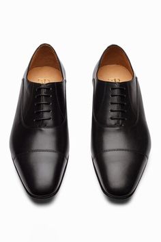 Black leather oxford shoes with a semi squared toe. - Aza Fashions Business Dress Shoes With Leather Sole And Square Toe, Elegant Formal Oxfords With Square Toe, Elegant Square Toe Lace-up Formal Shoes, Elegant Formal Lace-up Shoes With Square Toe, Black Square Toe Oxfords For Business, Formal Lace-up Shoes With Leather Sole And Square Toe, Classic Oxfords With Square Toe And Rubber Sole, Classic Oxfords With Leather Sole And Square Toe, Classic Square Toe Oxfords With Rubber Sole