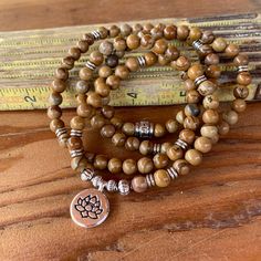 Grainy, Woodsy Brown Jasper In 108 Beautiful Beads Accented With Detailed Silver Toned Beads And Lotus Flower Charm. Jaspers Are Nurturers. They Resonate With The Earth Which Makes Them Powerfully Grounding & Centering. Aside From Their Vast Landscape Of Colors, They Are Also Lucky. 108 Stones Stretchy 6mm Boho Hippie Yoga Festival Mala Spiritual Mystic Gypsy Positive Energy Karma Multi Wrap Bracelet Layer Free People Urban Tribal Ethnic Monkey Jewelry, Vast Landscape, Brown Jasper, Yoga Festival, Multi Wrap Bracelet, Layered Bracelets