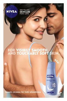 Nivea Advertisement, Body Lotion Ads, Nivea Ads, Cosmetics Graphic Design, Skincare Advertising, Beauty Graphic Design, Skin Care Ads