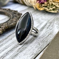 Big Bold Jewelry, Big Crystal Ring, Big Silver Ring, Big Statement Ring, Big Stone Ring, black onyx ring, Bohemian Jewelry, Etsy ID: 1329678859, FOXLARK- RINGS, Jewelry, Large Boho Ring, Large Crystal Ring, Natural stone ring, Rings, silver crystal ring, Black Onyx Jewelry With Large Stone, Elegant Black Jewelry With Large Stone, Elegant Handmade Black Rings, Silver Onyx Rings With Black Enamel, Black Bohemian Rings With Gemstone, Formal Black Jewelry With Large Stone, Black Bohemian Gemstone Rings, Bohemian Black Gemstone Rings, Black Open Ring Jewelry