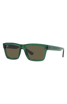 Polished logo hardware shines at the temples of sleek, lightweight sunglasses designed with timeless rectangular frames. 57mm lens width; 20mm bridge width; 145mm temple length 100% UV protection Prescription-compatible Molded acetate Made in Italy Green Rectangular Sunglasses With Tinted Lenses, Green Rectangular Sunglasses With Mirrored Lenses, Green Rectangular Tinted Sunglasses, Green Rectangular Sunglasses With Uv Protection, Classic Rectangular Polycarbonate Sunglasses, Rectangular Sunglasses With Uv Protection, Rectangular Clear Sunglasses With Mirrored Lenses, Clear Rectangular Sunglasses With Mirrored Lenses, Classic Green Rectangular Sunglasses