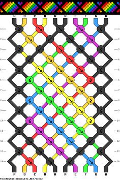 the pattern is made up of different colors and shapes, including one with numbers on it