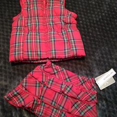 Red Tartan Plaid Skirt & Vest. This Listing Is For Both Items. Nwt Tartan Christmas, Koala Kids, Christmas Plaid, Christmas Photoshoot, Red Tartan, Baby Style, Plaid Shorts, Plaid Skirt, Plaid Christmas