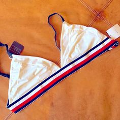 Triangle Bralette X Tommy Hilfiger. Bought At Urban Outfitters. Size L. New With Tags! Triangle Bralette, Women's Intimates, Bralette, Urban Outfitters, Tommy Hilfiger, Color White, Bra, Tags, Women Shopping