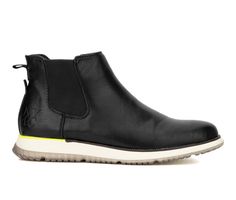 The Parker Chelsea boot is a classic with a twist. Smart casual dress without the seriousness, this boot is the ultimate hybrid worker. Poly Leather upper, Easy slip on entry, Elastic gore panels, Almond Toe, Flat Sole, Thermoplastic Rubber (TPR) outsole | Men's New York and Company Parker Boot Chelsea Dress Boot in Black Size 13 Dress Boots Black, Chelsea Dress, Dress Boot, Smart Casual Dress, Chelsea Boots Mens, Mens Dress Boots, Dress Boots, New York And Company, Shoe Carnival