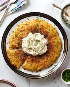 a plate with some food on top of it