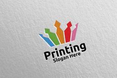 the logo for printing is colorful and modern