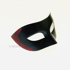 "Elegant Mens Masquerade mask, Custom Mens venetian mask, Black tie Masquerade Ball, Halloween Mens Mask, Black with Gold Mask MORE COLORS Simple and elegant Black Masquerade Masks for Men. The masks can be colored in a variety of shimmers. Picture shown has black with shimmer (Light Gold, red Shown, Other colors available). S H I P P I N G - Last minute masquerade mask shopping? Processed same day or within 24 hours. 1-2 day guaranteed delivery services offered, add items to cart and click on s Red Masquerade Mask Men, Venetian Formal Eye Mask, Black Venetian Masquerade Mask, Red Eye Mask For Masquerade, Red Masks And Prosthetics For Mardi Gras Masquerade, Venetian Masquerade Mask For Halloween Formal, Formal Venetian Eye Mask For Masquerade, Venetian Style Formal Eye Masquerade Mask, Red Venetian Eye Mask