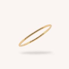 14K Solid Gold Stacker Ring Stacker Rings, Gold Piece, 14k Gold Ring, Ring Size Guide, Gold Ring, Solid Gold, Gold Rings, Gold Bracelet, Layering