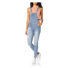 Dollhouse Women's Juniors Destructed Denim Overalls New With Tags Size 26/3 Ripped Fitted Denim Jumpsuit, Spring Distressed Overall Jeans, Cotton Ripped Jean Overalls, Cotton Ripped Jeans Overall, Cotton Ripped Overall Jeans, Trendy Medium Wash Overall Jeans, Trendy Distressed Overall Jeans, Ripped Cotton Overall Jeans, Trendy Distressed Jeans Overalls