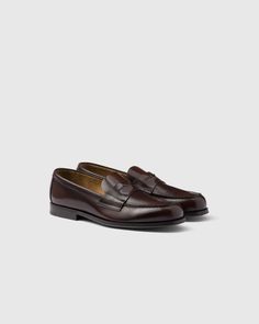 Sienna Brushed leather loafers | PRADA Classic Formal Tassel Loafers With Leather Lining, Classic Loafers With Branded Insole For Formal, Classic Loafers With Branded Insole For Formal Occasions, Classic Semi-formal Tassel Loafers With Branded Insole, Classic Bridle Leather Oxfords For Galas, Classic Formal Tassel Loafers, Classic Leather Footbed Moccasins For Galas, Classic Moccasins With Leather Footbed For Galas, Classic Formal Moccasins With Goodyear Welt