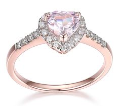 Celebrate love and elegance with this 14k rose gold-plated sterling silver ring. This exquisite piece combines the romantic hue of created pink sapphires with the brilliant sparkle of lab-grown diamonds, set in a heart-shaped design that's sure to capture hearts. From LuxLab. Rose Gold Cubic Zirconia Diamond Ring For Valentine's Day, Rose Gold Cubic Zirconia Heart Ring, Rose Gold Heart Ring With Cubic Zirconia, Valentine's Day Rose Gold Cubic Zirconia Diamond Ring, Rose Gold Heart Cut Cubic Zirconia Heart Ring, Valentine's Day Rose Gold Diamond Ring With Prong Setting, Valentine's Day Rose Gold Heart Ring With Prong Setting, Rose Gold Cubic Zirconia Heart Cut Diamond Ring, Rose Gold Heart Cut Cubic Zirconia Diamond Ring